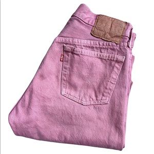 Vintage Levi’s 501 Pink Straight Jeans